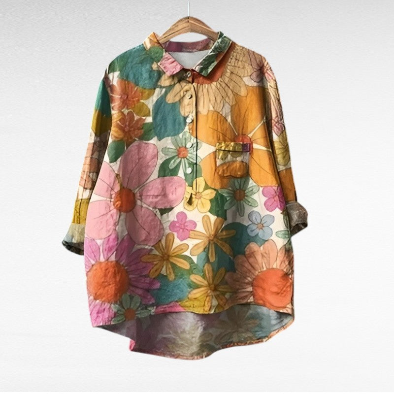 Camille | Elegancka Letnia Bluzka z Lnu