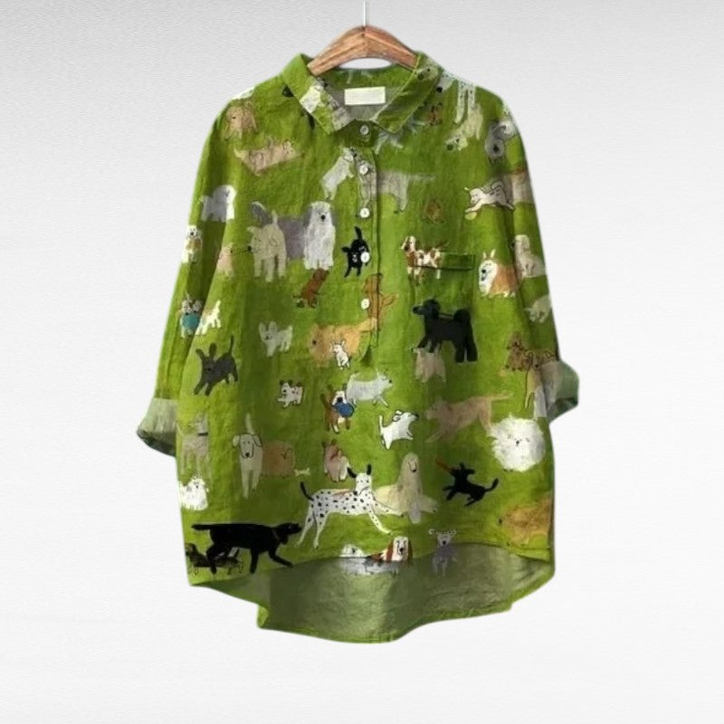 Cécile | Elegancka Letnia Bluzka z Lnu