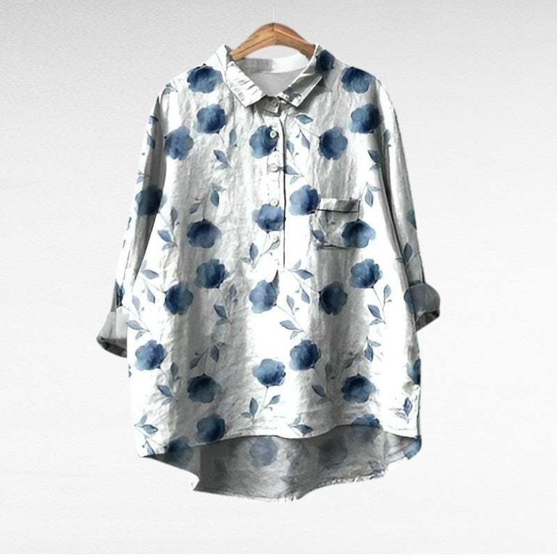 Camille | Elegancka Letnia Bluzka z Lnu