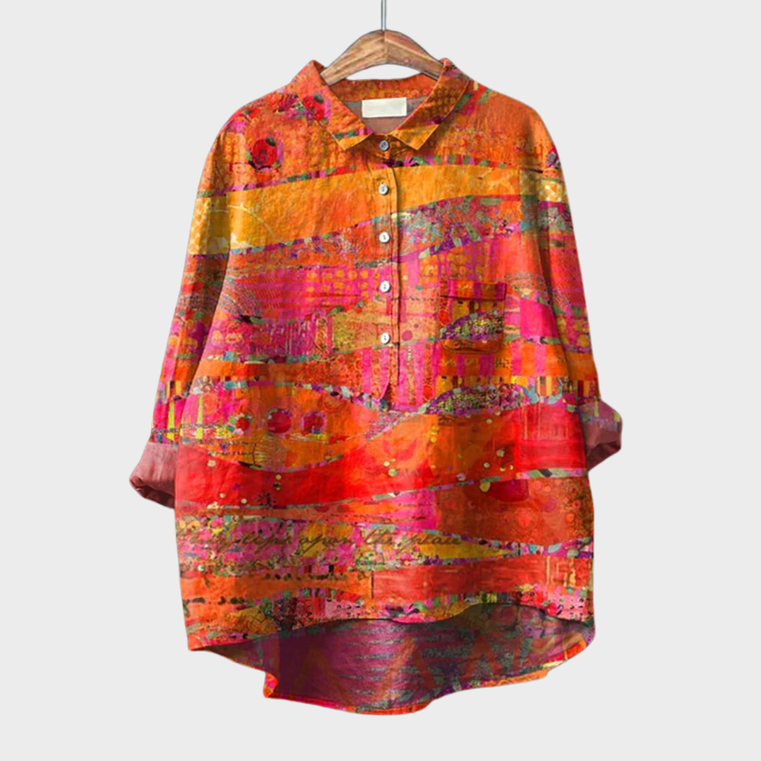 Catherine | Elegancka Letnia Bluzka z Lnu